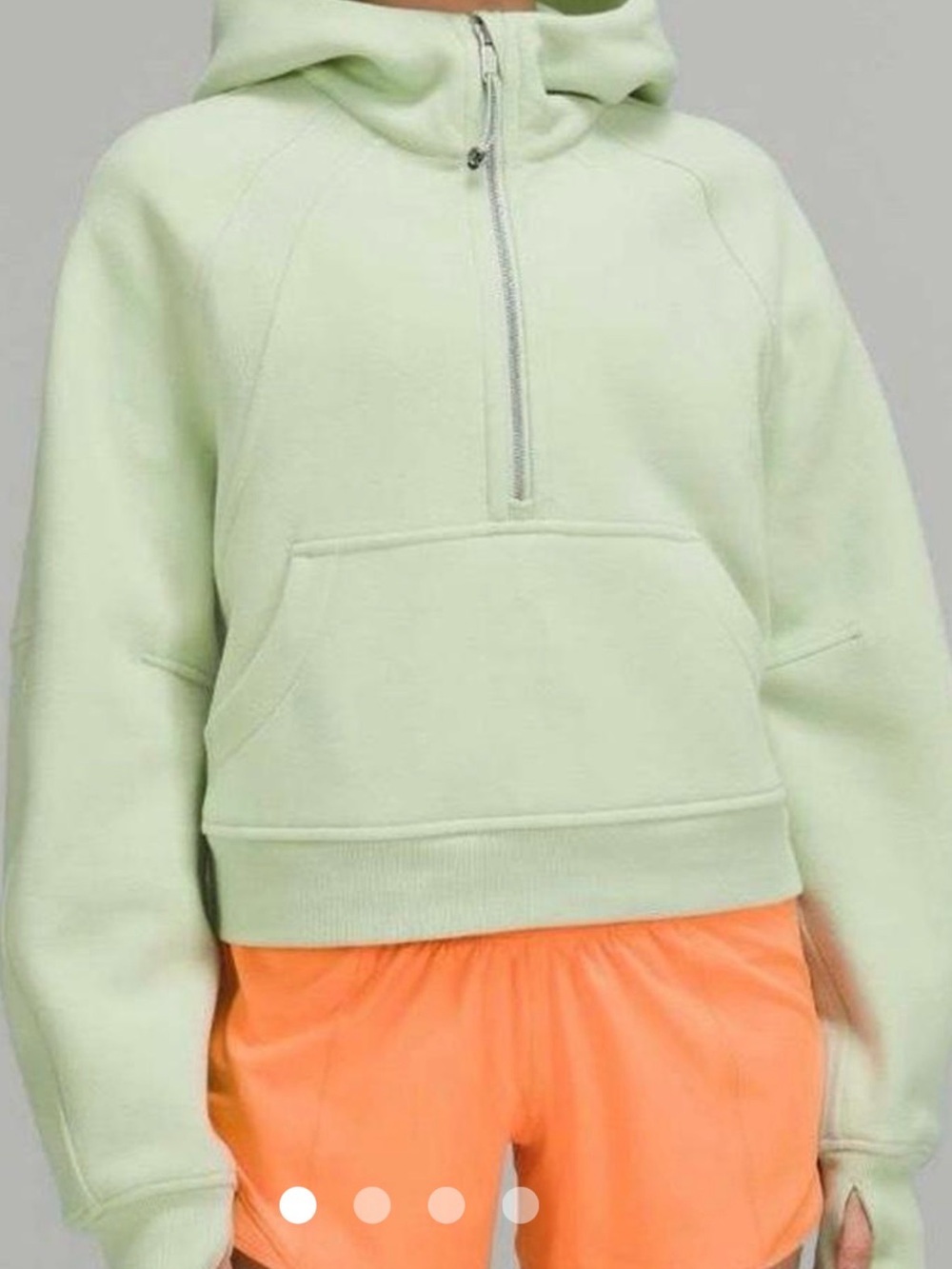lululemon Mint Green Half-Zip Hoodie